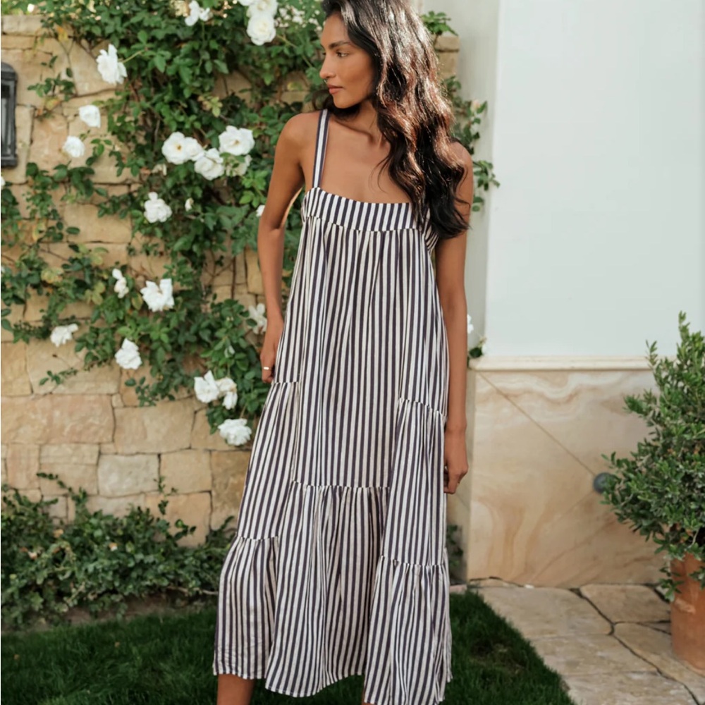 Jenni Kayne Summer Dress in navy/white stipe. size XS. Worn once